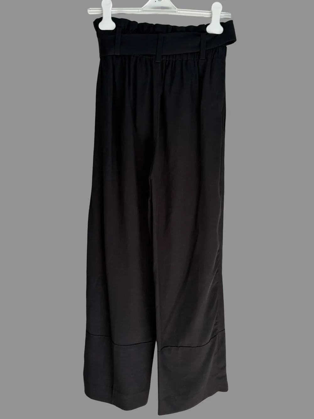 J. Crew Black High Waist Belted Wide Leg Pants US4